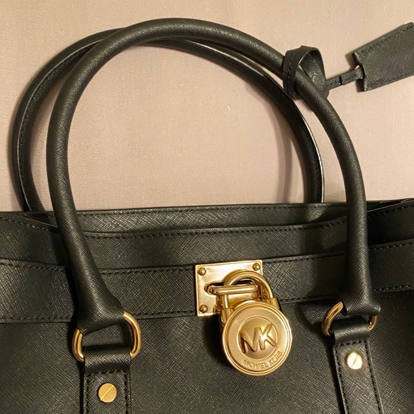 Michael Kors Leather Large Hamilton Handbag Bag MK - Picture 8 of 12